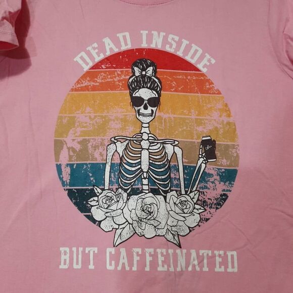 Dead Inside‎ Tshirt Ladies Extra Large Skeleton - Picture 3 of 5